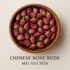 Whole Organic Mei Gui Hua Rosebuds, dried and ready to use in a variety of herbal remedies, teas, and natural wellness applications. By Nuherbs Organics