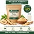 Plum Flower Astragalus Root Powder (Huang Qi) in a 5-kilogram bulk bag. Featuring finely ground powder, dried astragalus root slices, and a wooden scoop. Available from 1st Chinese Herbs.