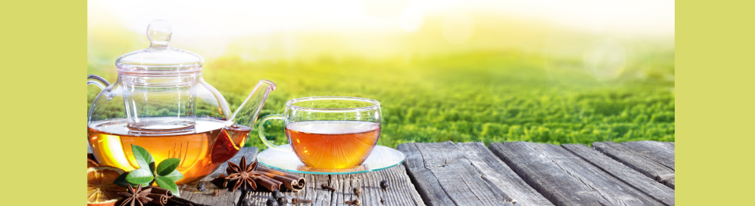 drinking brewed tea