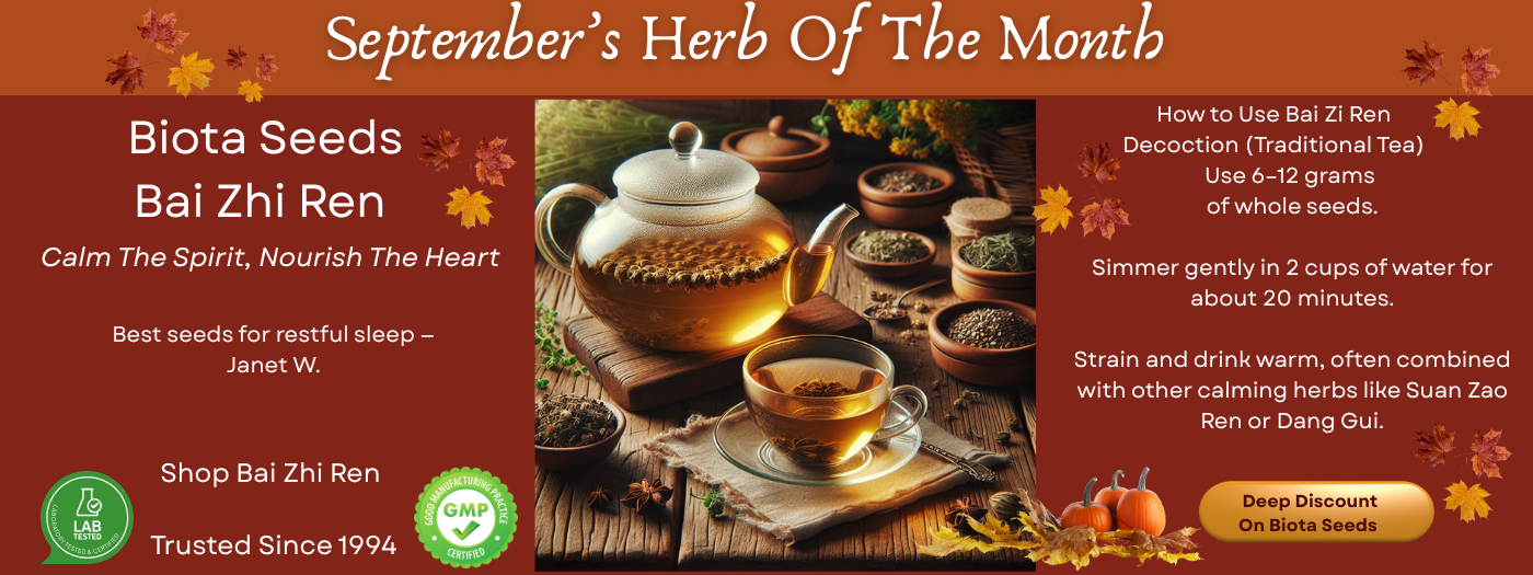 Biota Seeds, Calm the Spirit, and Nourish the Heart 