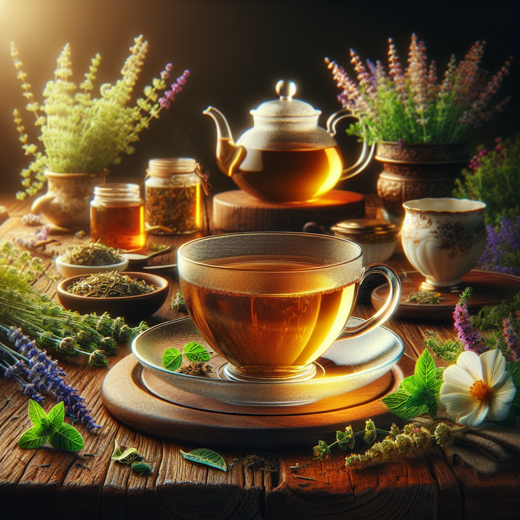 ban lan gen drinking tea