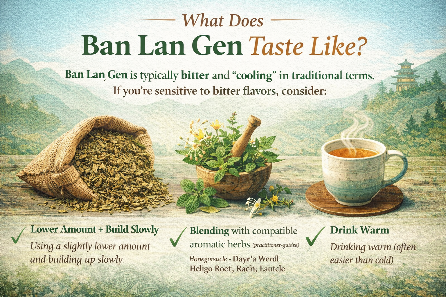 What is the taste of Ban lan gen