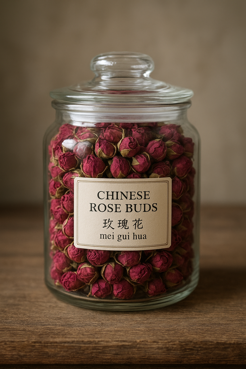 How to store Chinese Rose Buds in a glass jar 