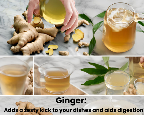 Ginger Root: The Versatile Superfood for Your Kitchen Why Ginger Root? Ginger root is a powerhouse of health benefits and a versatile ingredient that adds a spicy, aromatic flavor to a wide range of dishes. Used for centuries in traditional medicine, ginger is known for its anti-inflammatory, digestive, and immune-boosting properties.  Health Benefits of Ginger Root: Anti-Inflammatory: Helps reduce inflammation and pain. Digestive Aid: Eases nausea and promotes healthy digestion. Immune Booster: Strengthens the immune system and fights infections. Antioxidant-Rich: Protects cells from damage and supports overall health. How to Use Ginger Root: Ginger root can be used in various forms—fresh, dried, powdered, or as an oil or juice. Here are some popular ways to incorporate ginger into your daily diet:  Tea: Slice fresh ginger and steep in hot water for a soothing tea. Smoothies: Add a small piece of fresh ginger to your smoothies for an extra kick. Cooking: Grate or chop fresh ginger for stir-fries, soups, and marinades. Baking: Use ground ginger in cookies, cakes, and bread for a warm, spicy flavor. Juices: Blend fresh ginger with fruits and vegetables for a refreshing and healthy juice. Shop Now: Explore our range of high-quality ginger root products and discover how this amazing superfood can enhance your health and culinary creations. Add ginger root to your kitchen pantry today and enjoy its numerous benefits.  Keywords: Ginger root, health benefits, how to use ginger, anti-inflammatory, digestive aid, immune booster, antioxidant, fresh ginger, ground ginger, ginger tea, ginger recipes.