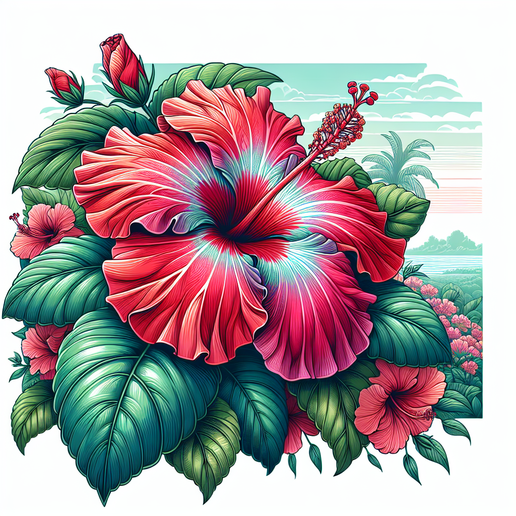 Hibiscus flower red 