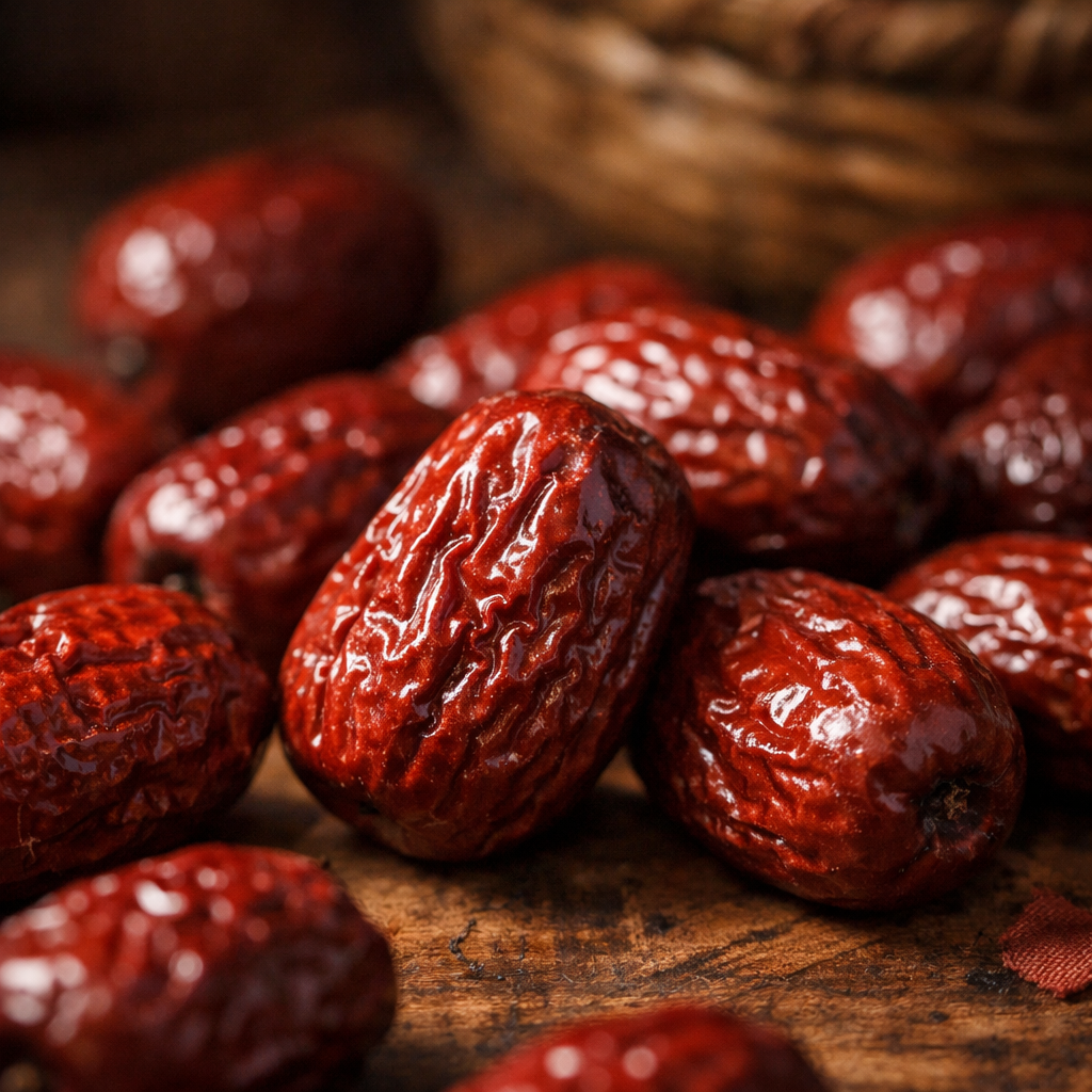 hong zao, dried red dates 