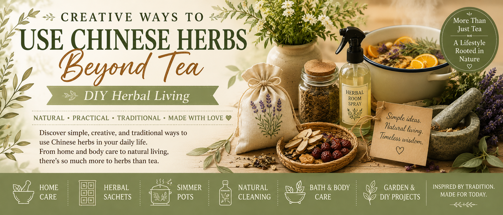 Creative Ways To Use Chinese Herbs Beyond Tea | DIY Herbal Living Banner