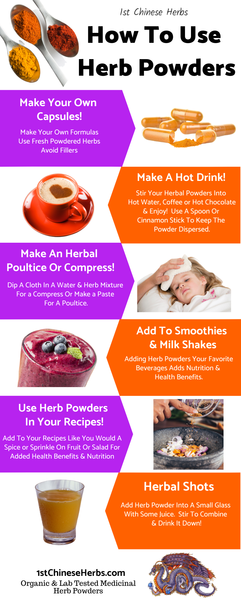 using bulk powdered herbs