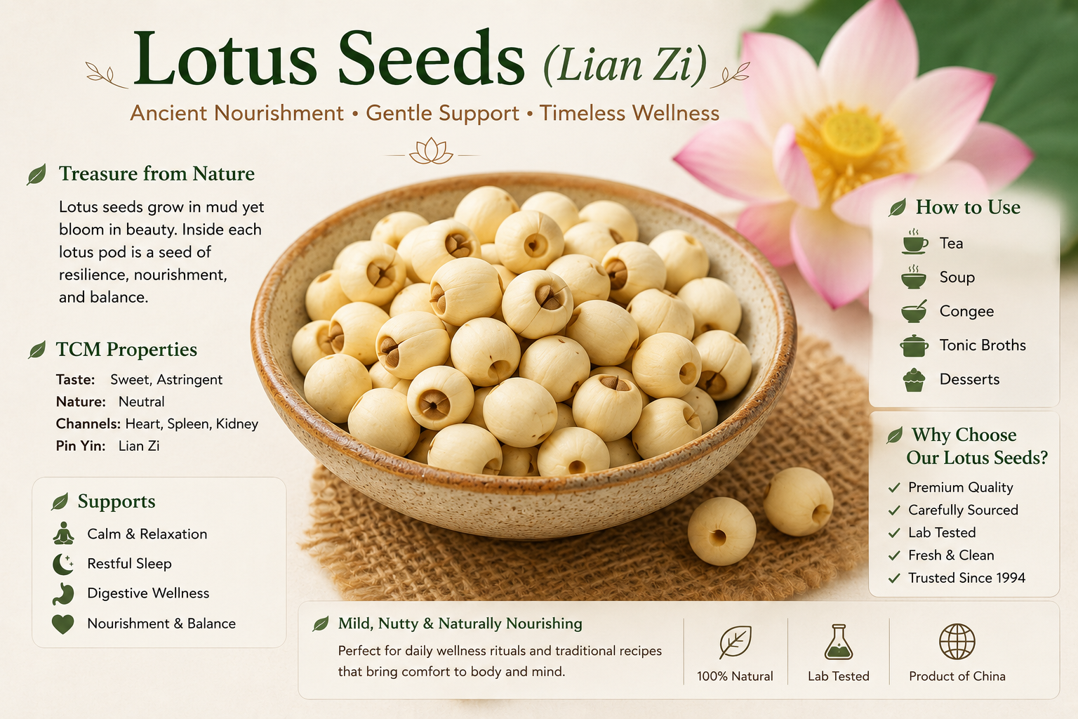 Using Lotus seed in everyday life
