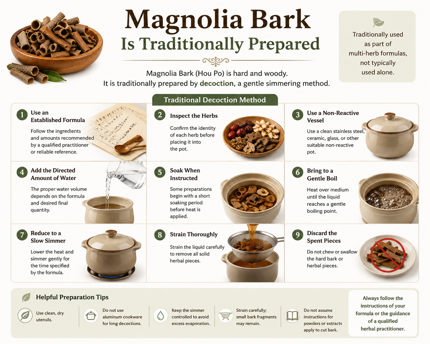 How to prepare Magnolia bark 