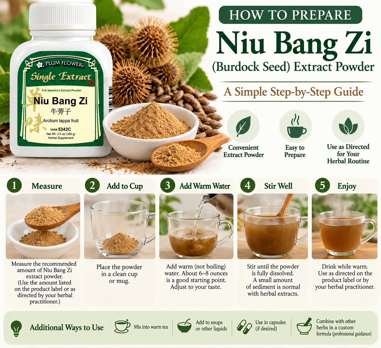 How to Prepare Niu Bang Zi Burdock Seed Extract Powder &ndash; Step-by-Step Guide