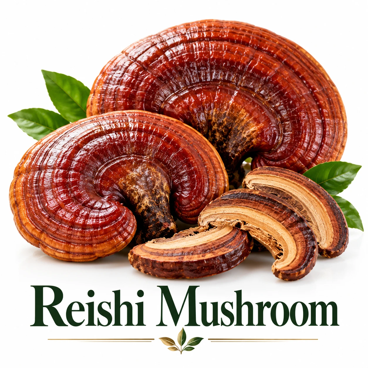 Discover Reishi mushroom, also known as Ling Zhi, a traditional Chinese medicinal mushroom recognized for its distinctive glossy, reddish-brown caps and woody texture.