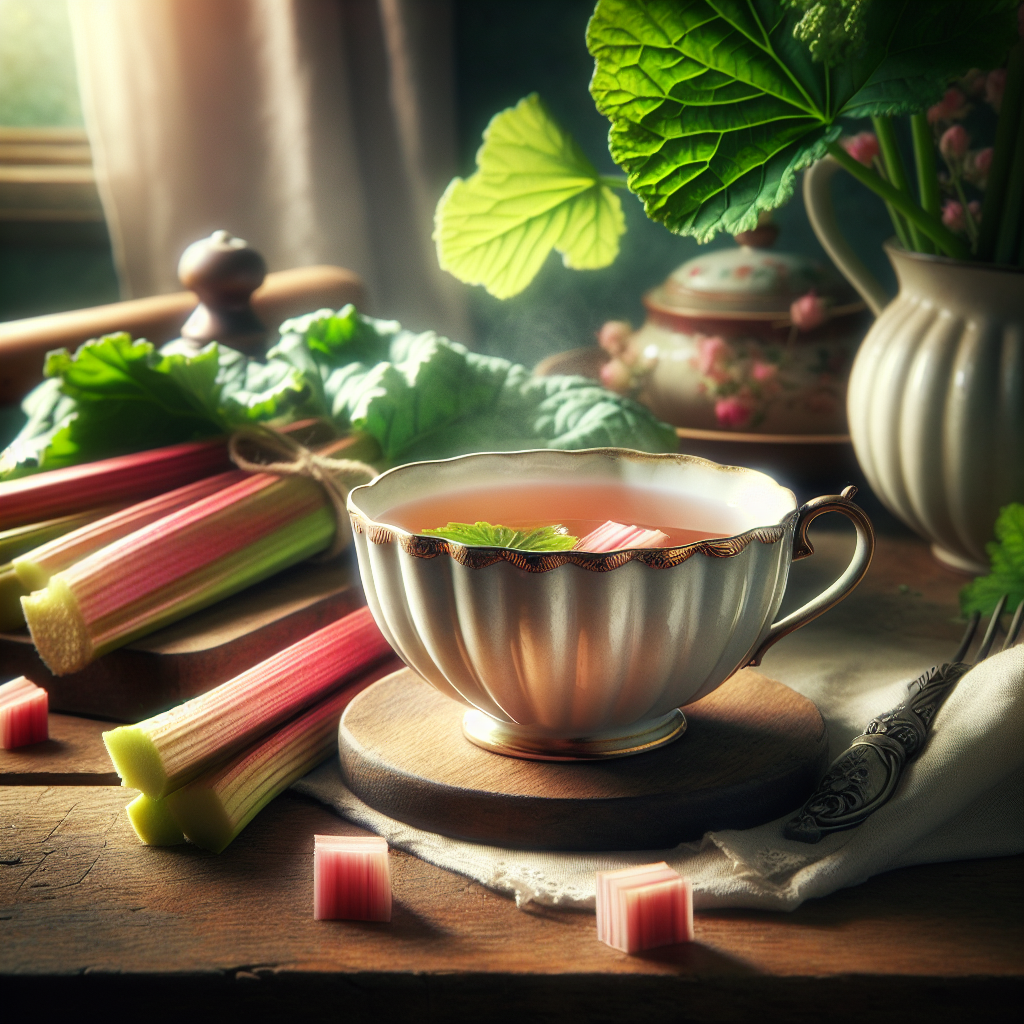 how to brew rhubarb tea 