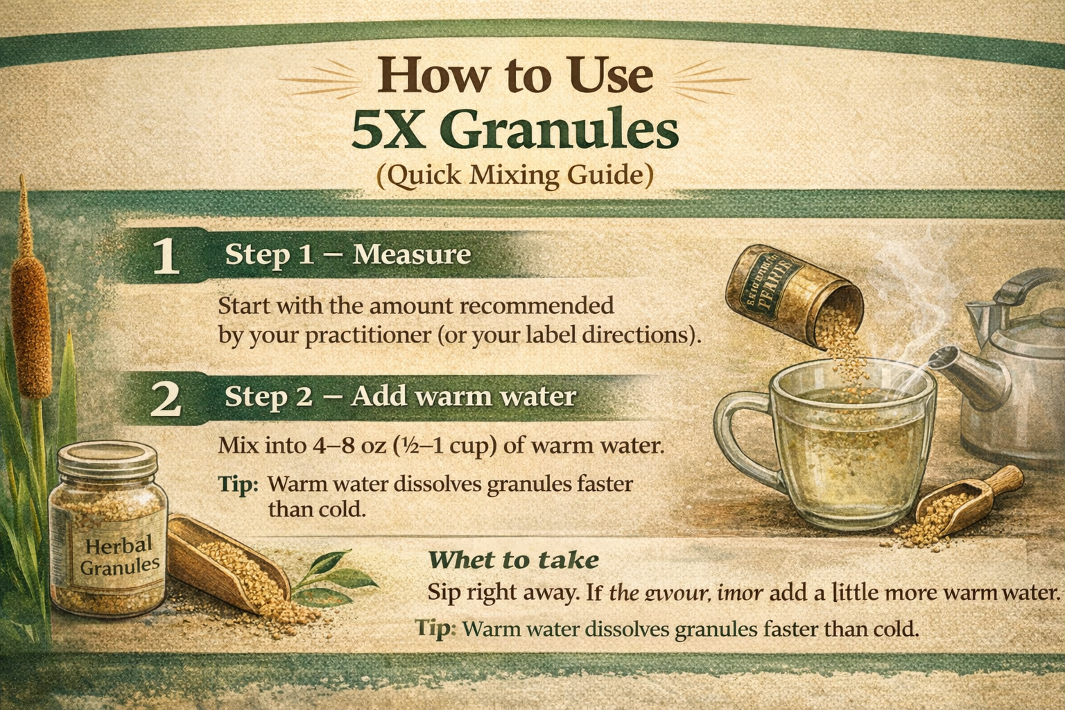 how to use concentrated granules