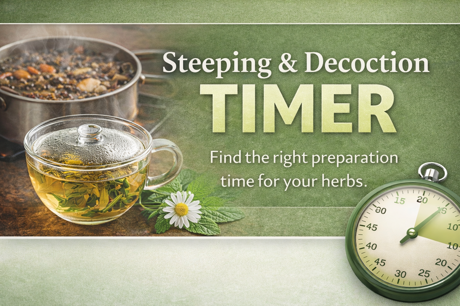 How long to brew your tea, tea timer for brewing herbal teas