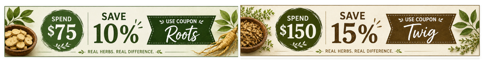Herbal wellness sale featuring traditional Chinese herbs and natural products