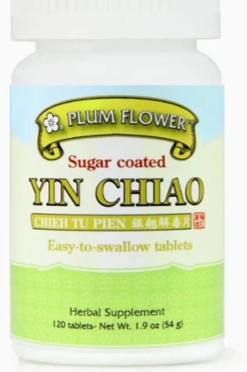 Yin Chiao Chieh Tu Pien Sugar Coated bottle by Plum Flower 