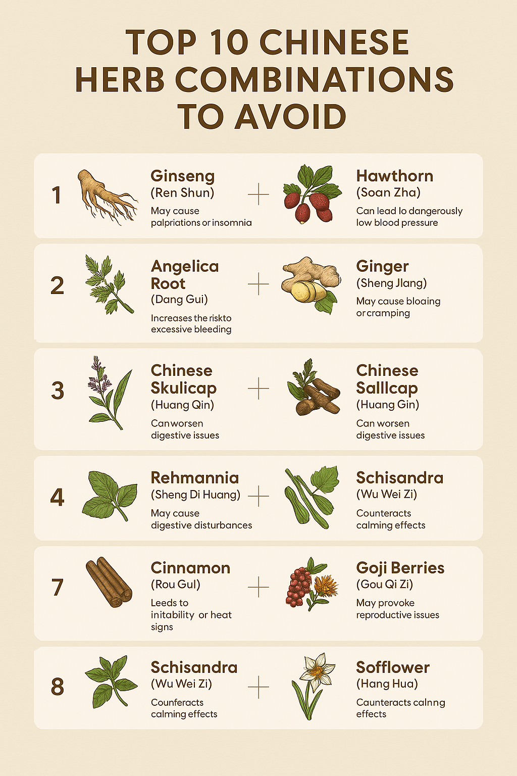 do not use these herb combinations 