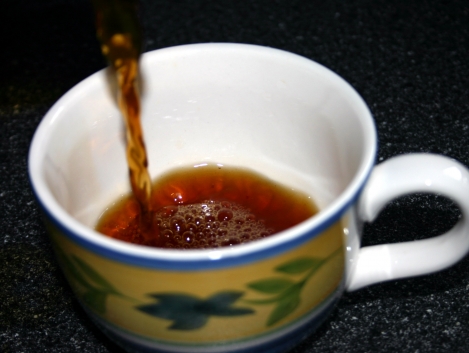 cup of tea, brewing