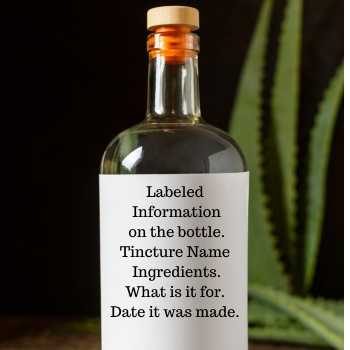 how to label your tincture bottle