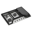 Whirlpool® Table de cuisson au gaz avec grille à charnière 2 en 1 convertible en plaque chauffante, 30 po WCGK7530PS