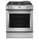 Kitchenaid® Cuisinière au gaz, à convection, commandes frontales, 5 brûleurs, 30 po KSGB900ESS