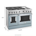Cuisinière commerciale intelligente au gaz KitchenAid® avec plaque chauffante, 48 po KFGC558JMB