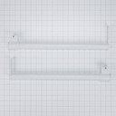 Trousse de poignées pour réfrigérateur à congélateur supérieur blanc W10721892