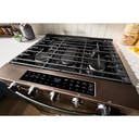 Whirlpool® Cuisinière au gaz intelligente à commandes frontales de 30 pouces avec technologie de cuisson à air, vapeur/auto-nettoyage, préchauffage à grande vitesse et capacité de 5.3 pi cu WSGS7530RV