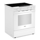 Whirlpool® Cuisinière électrique inteligente à commandes frontales de 30 pouces avec technologie de cuisson à air, revêtement WipeClean™, vapeur/auto-nettoyage, préchauffage à grande vitesse et capacité de 5.3 pi cu YWSES7530RW