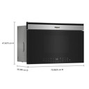 Whirlpool® Four à micro-ondes intelligent multifonctionnel encastré avec friture à air de 1.1 pi cu - 900 watts YWMBT7030SZ