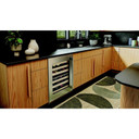 Kitchenaid® Cellier sous le comptoir avec porte-bouteilles à devant en bois à pleine extension - 24 po KUWL524SPS