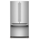 Kitchenaid® Réfrigérateur à portes françaises, profondeur de comptoir et distributeur intérieur de 20 pi cu - 36 po KRFC136SPS