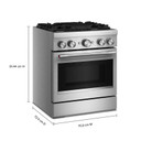 Cuisinière à induction non encastrée de style commercial à 4 éléments avec friture à air KitchenAid® de 30 po KFDS930SSS