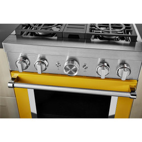 Cuisinière commerciale intelligente au gaz KitchenAid®, 4 brûleurs, 30 po KFGC500JYP