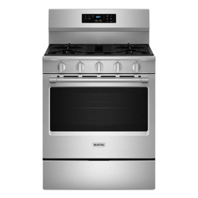 Maytag® Cuisinière au gaz à convection avec friture et cuisson à air sans préchauffage - 30 po - 5 pi cu MFGS6030RZ Maytag® Cuisinière au gaz à convection avec friture et cuisson à air sans préchauffage - 30 po - 5 pi cu MFGS6030RZ