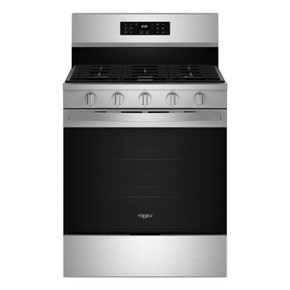 Whirlpool® Cuisinière au gaz de 30 pouces avec friture et cuisson à air, autonettoyante avec préchauffage WFGS5030RZ