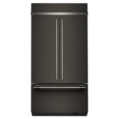 Kitchenaid® Réfrigérateur à portes françaises et congélateur inférieur avec intérieur platine - 42 po - 24.2 pi cu KBFN542SBE