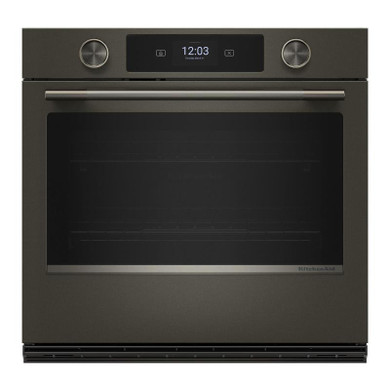 Kitchenaid® Four mural simple électrique intelligent de 30 pouces avec modes de cuisson assistée - Minerai noir KOES730SBE
