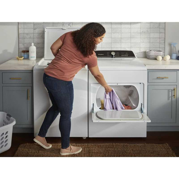 Whirlpool® Sécheuse au gaz à chargement vertical avec capteur d’humidité - 7 pi cu WGD5010LW