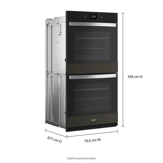 Whirlpool® Four mural double intelligent avec friture à air de 10 pi cu WOED7030PV