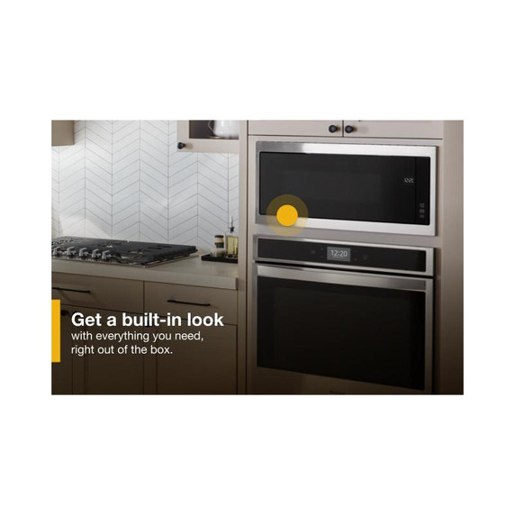 Whirlpool® Four à micro-ondes encastré avec trousse de garniture mince - 900 watts - 1.1 pi cu YWMT50011KS