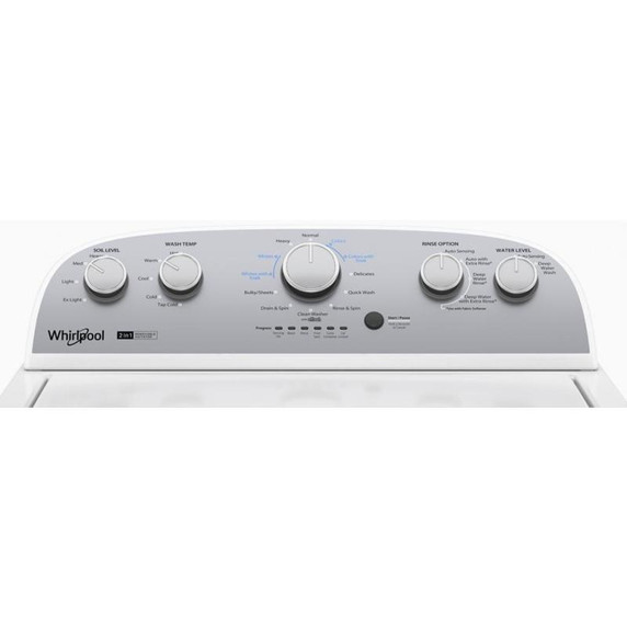 Laveuse à chargement vertical Whirlpool avec agitateur amovible - 4.4–4.5 pi cu WTW4957PW