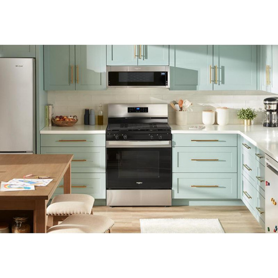 Whirlpool® Cuisinière au gaz autonettoyante avec mode sans préchauffage de 30 po WFGS3530RS