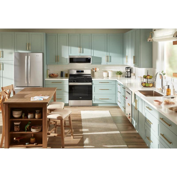 Whirlpool® Cuisinière au gaz autonettoyante avec mode sans préchauffage de 30 po WFGS3530RS