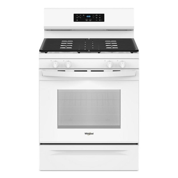 Whirlpool® Cuisinière au gaz autonettoyante avec mode sans préchauffage de 30 po WFGS3530RW