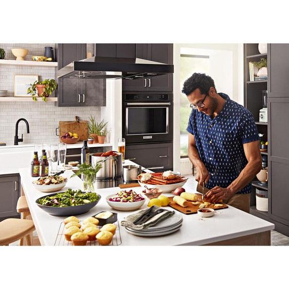 Kitchenaid® Hotte aspirante montée sur îlot à 3 vitesses - 36 po KVIB606DBS