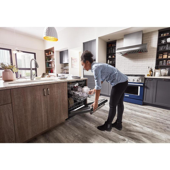 Kitchenaid® Lave-vaisselle avec troisième panier 360° Max Jets™ et éclairage à DEL - 44 dBA KDTM704KPS