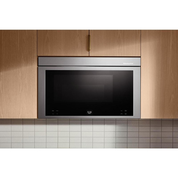 Kitchenaid® Four à micro-ondes à hotte intégrée multifonctions avec modes de capteurs à infrarouges YKMMF730PPS