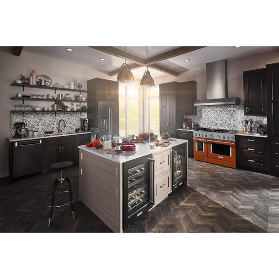 Cuisinière commerciale intelligente bicombustible KitchenAid® avec plaque chauffante, 48 po KFDC558JSC